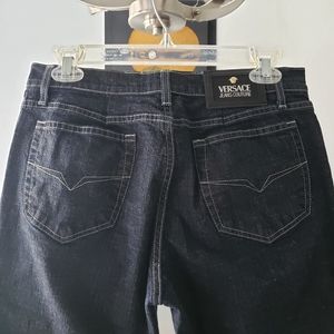 VERSACE JEANS COUTURE blue and gold, size 12 US (48 IT), rare vintage
